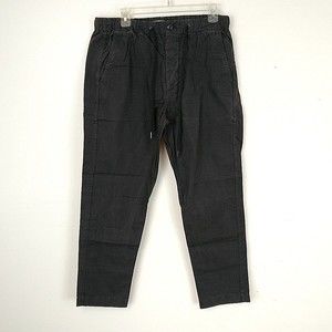 NWT Madewell Womens sz M Pants Gray Drawstring Elastic Waist Button Flap Pockets